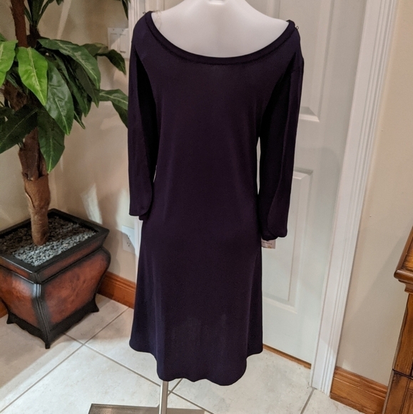 G. Collection Navy Split Trapeze Sleeve Dress Sz L - Picture 11 of 11